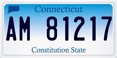 CT license plate AM81217