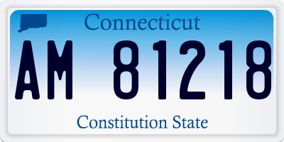 CT license plate AM81218