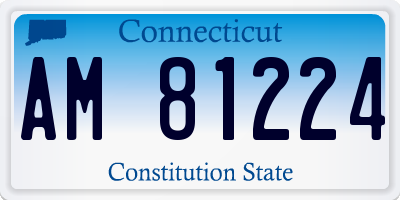 CT license plate AM81224