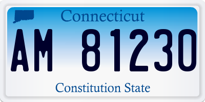 CT license plate AM81230