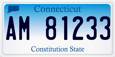 CT license plate AM81233