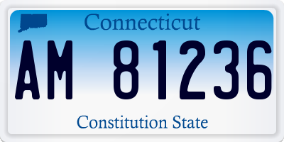 CT license plate AM81236