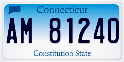 CT license plate AM81240