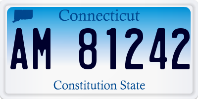 CT license plate AM81242