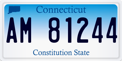 CT license plate AM81244