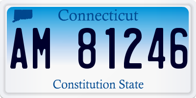 CT license plate AM81246
