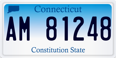 CT license plate AM81248