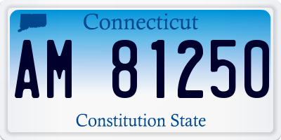 CT license plate AM81250