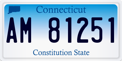 CT license plate AM81251