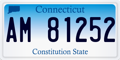 CT license plate AM81252