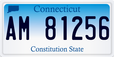 CT license plate AM81256