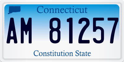 CT license plate AM81257