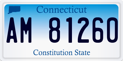 CT license plate AM81260