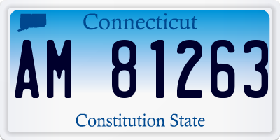 CT license plate AM81263