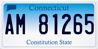 CT license plate AM81265