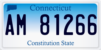 CT license plate AM81266