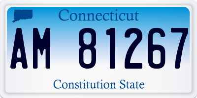 CT license plate AM81267