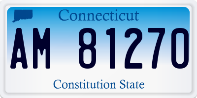 CT license plate AM81270