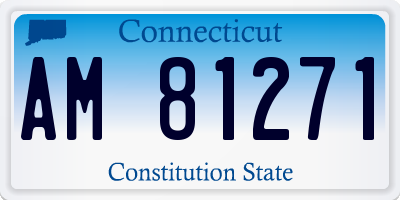 CT license plate AM81271