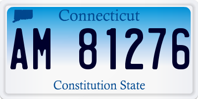 CT license plate AM81276