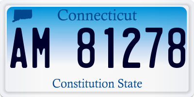 CT license plate AM81278