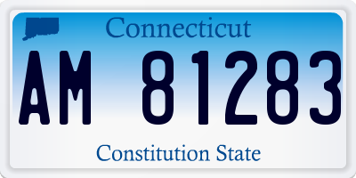 CT license plate AM81283