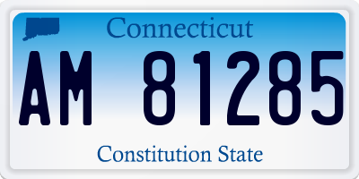 CT license plate AM81285