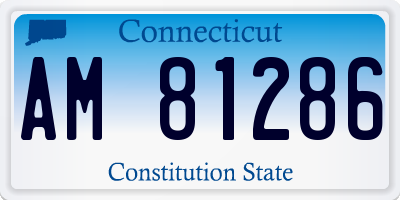 CT license plate AM81286