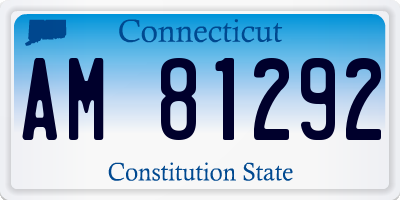 CT license plate AM81292