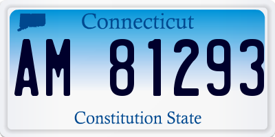CT license plate AM81293