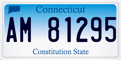 CT license plate AM81295