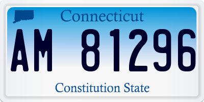 CT license plate AM81296