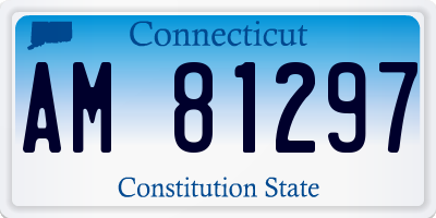 CT license plate AM81297