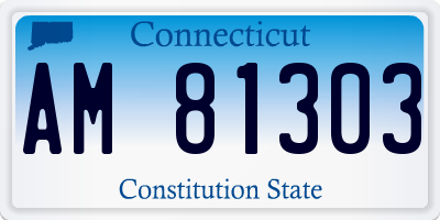 CT license plate AM81303