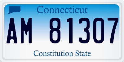 CT license plate AM81307