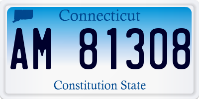 CT license plate AM81308