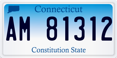 CT license plate AM81312