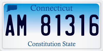 CT license plate AM81316