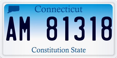 CT license plate AM81318