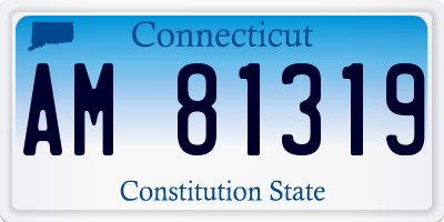 CT license plate AM81319