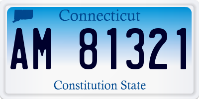 CT license plate AM81321