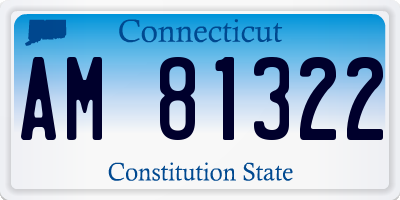 CT license plate AM81322