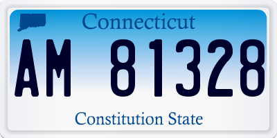 CT license plate AM81328