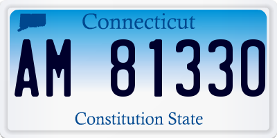 CT license plate AM81330