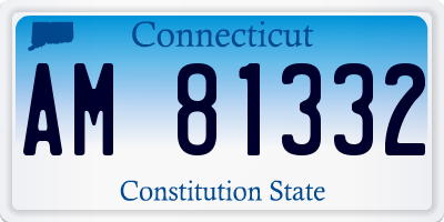 CT license plate AM81332