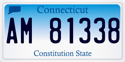 CT license plate AM81338