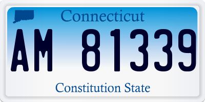 CT license plate AM81339