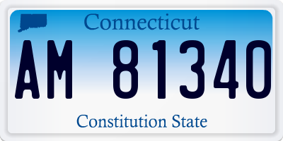CT license plate AM81340