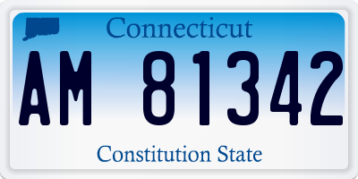 CT license plate AM81342