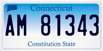 CT license plate AM81343